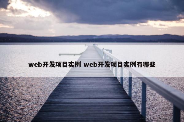 web开发项目实例 web开发项目实例有哪些