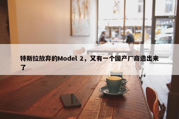 特斯拉放弃的Model 2，又有一个国产厂商造出来了