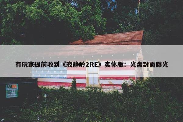 有玩家提前收到《寂静岭2RE》实体版：光盘封面曝光